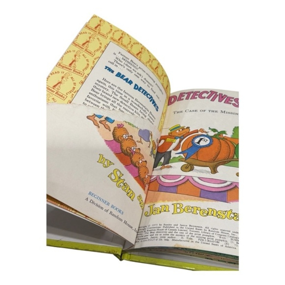 Vintage The Bear Detectives Stan & Jan Berenstain 1975 Hardcover Beginner Kids B - Picture 8 of 10